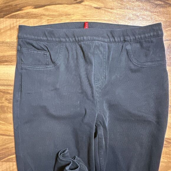 SPANX BY SARA BLAKELY LEGGINGS SZ XL BLACK SHAPING PANEL DENIM LOOK - Picture 3 of 8